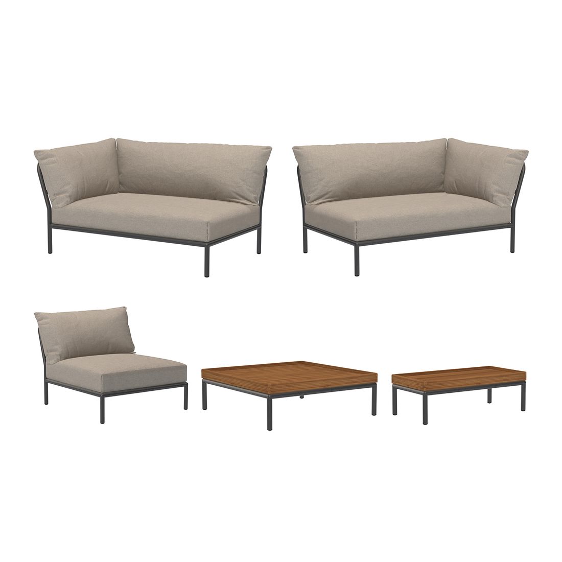 Houe Level 2 Loungeset Aluminium/Sunbrella