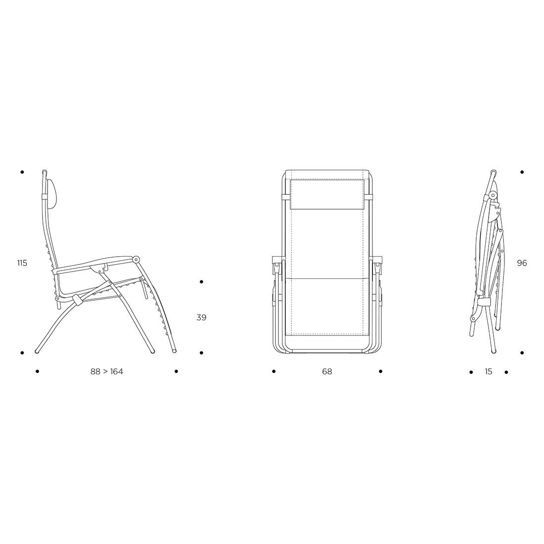 Lafuma RSXA Clip Relaxliege Stahl/Batyline