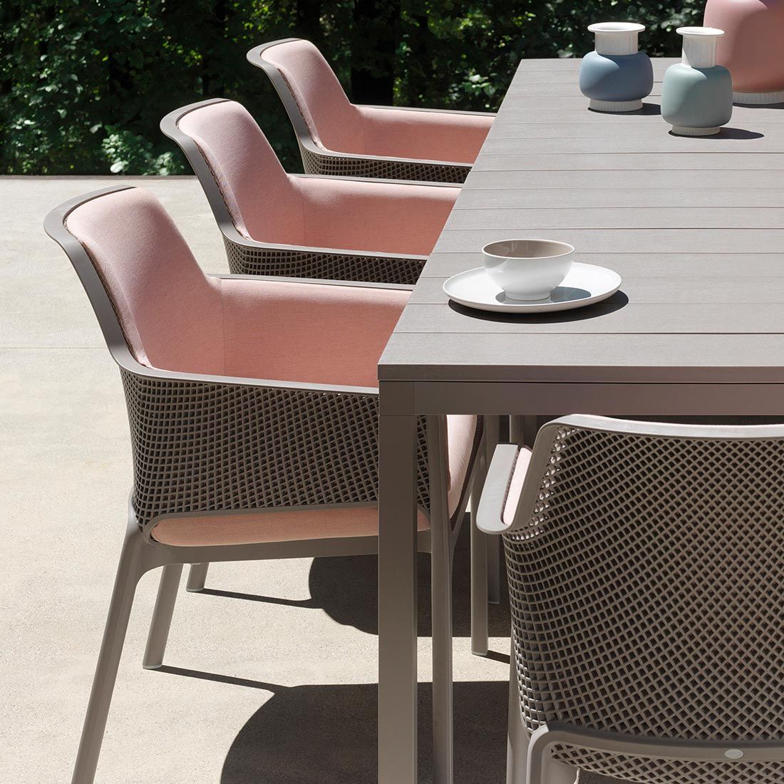 Nardi Net Gartenmöbel-Set XL (8 Plätze) Tisch 210/280x100cm