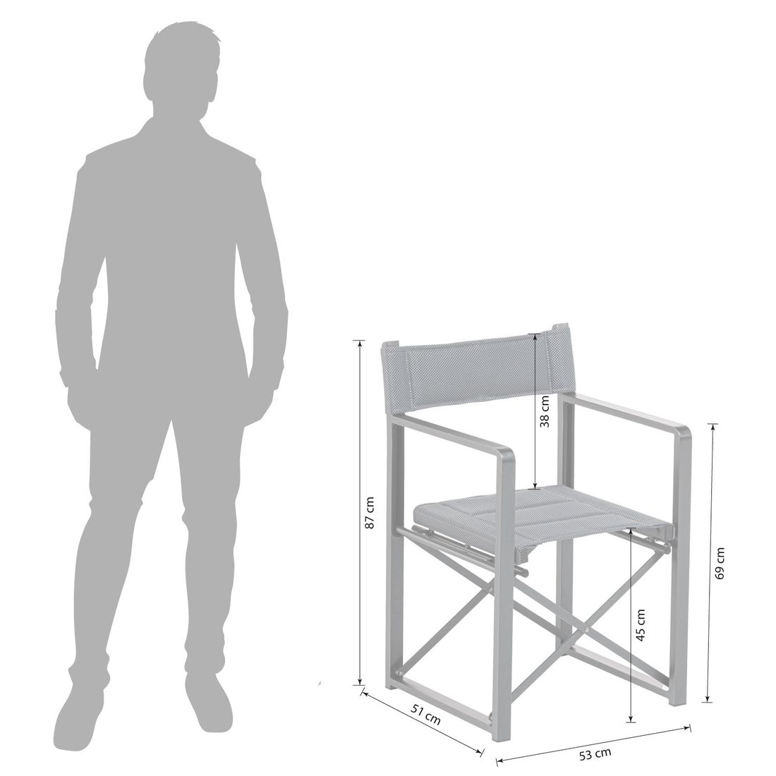 Kettler Norrland Gartensessel Aluminium/Outdoorgewebe