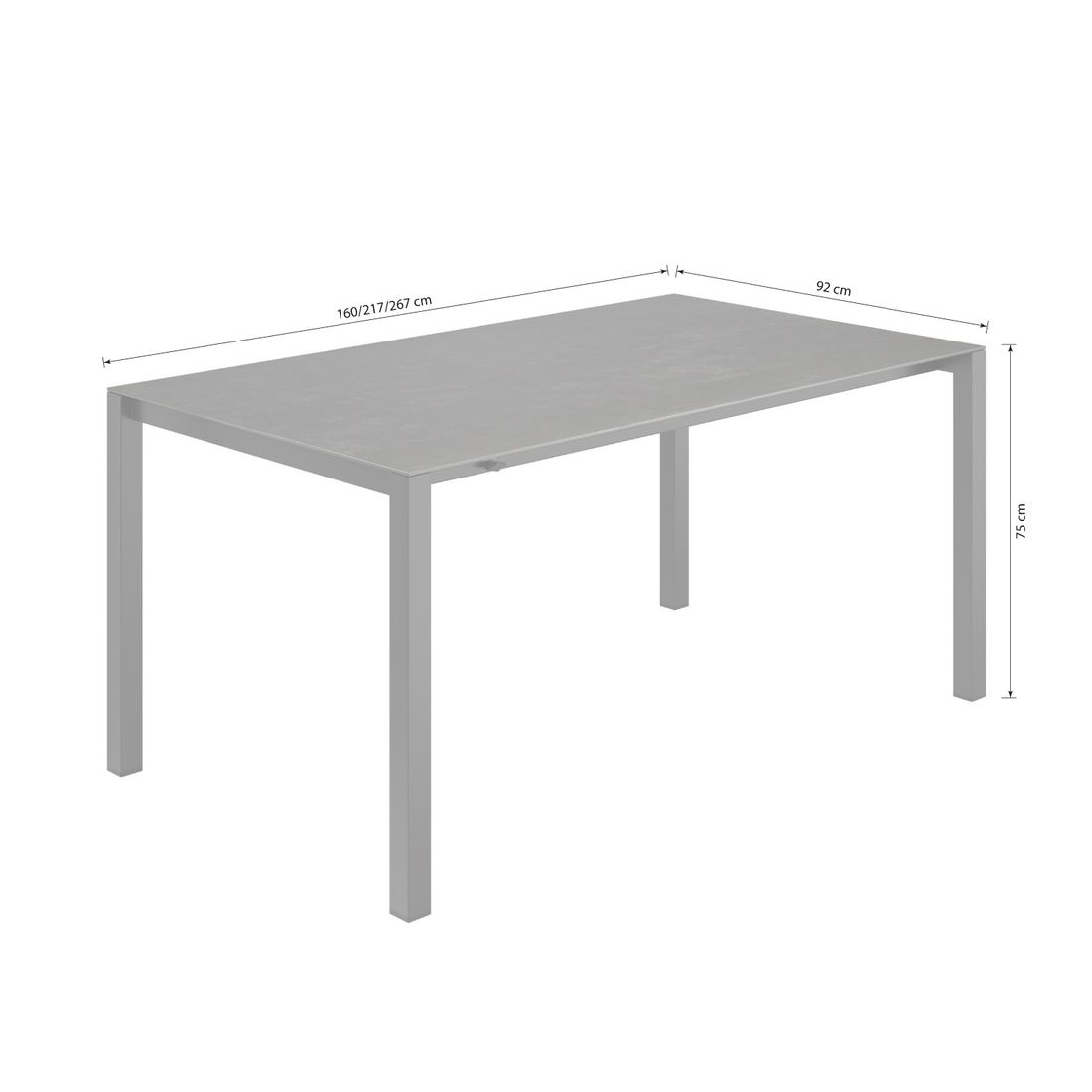 OUTLIV. Rimini Gartenmöbel-Set XXL (10 Plätze) Tisch 160/217/267x92cm