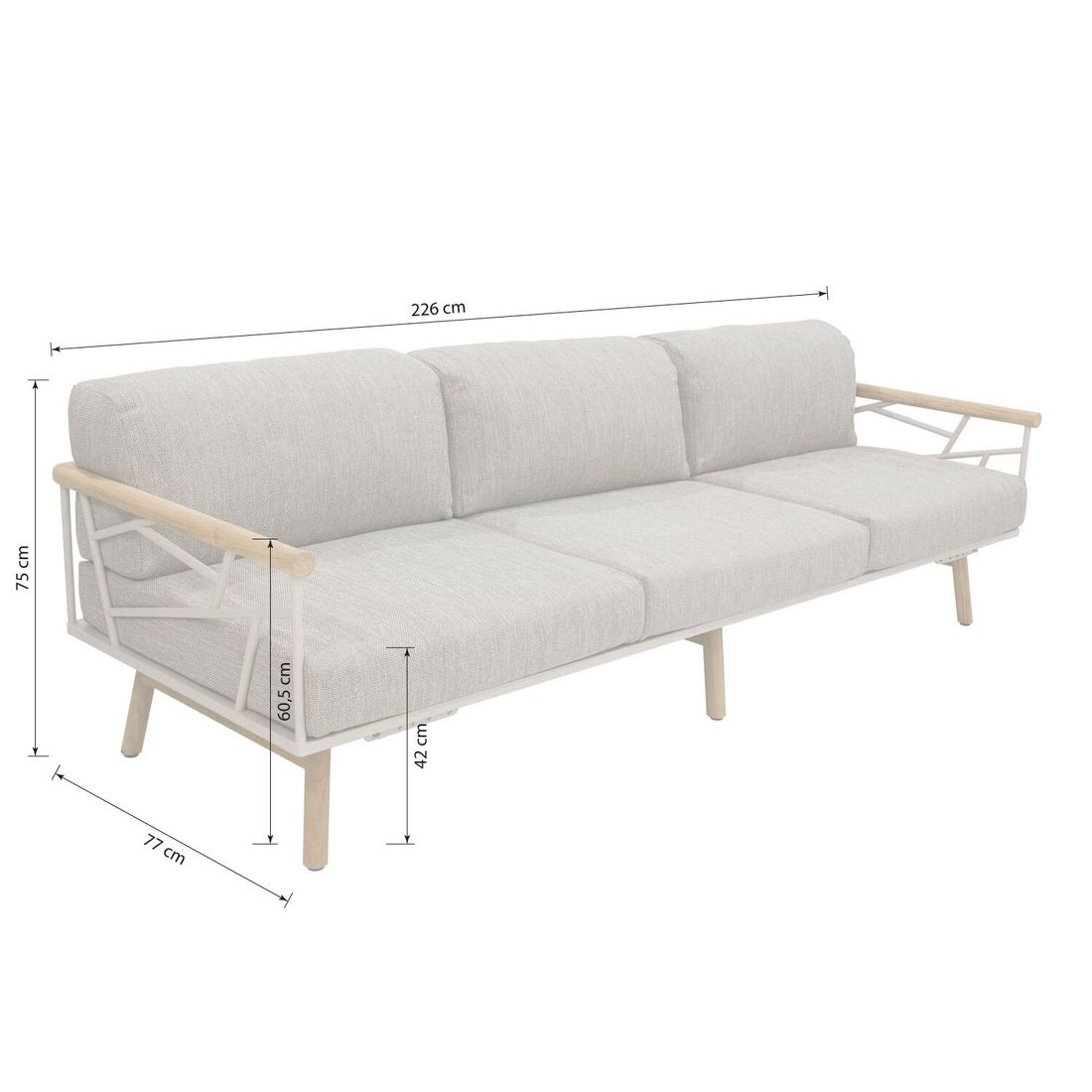 Zebra Solena Ecklounge Edelstahl/Teak/Sunproof