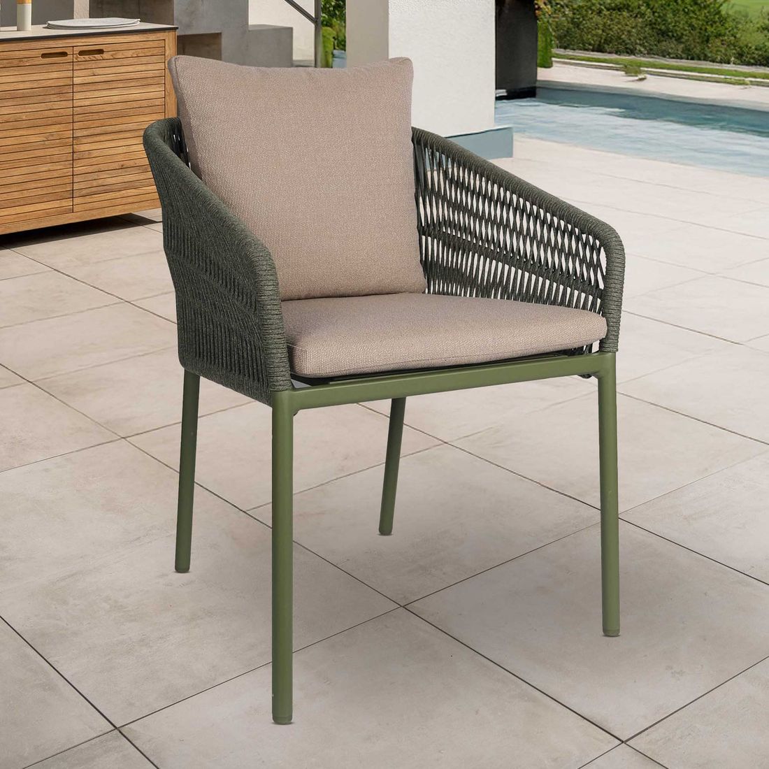 Stern Jella Stapelsessel Aluminium/Rope/Outdoorstoff