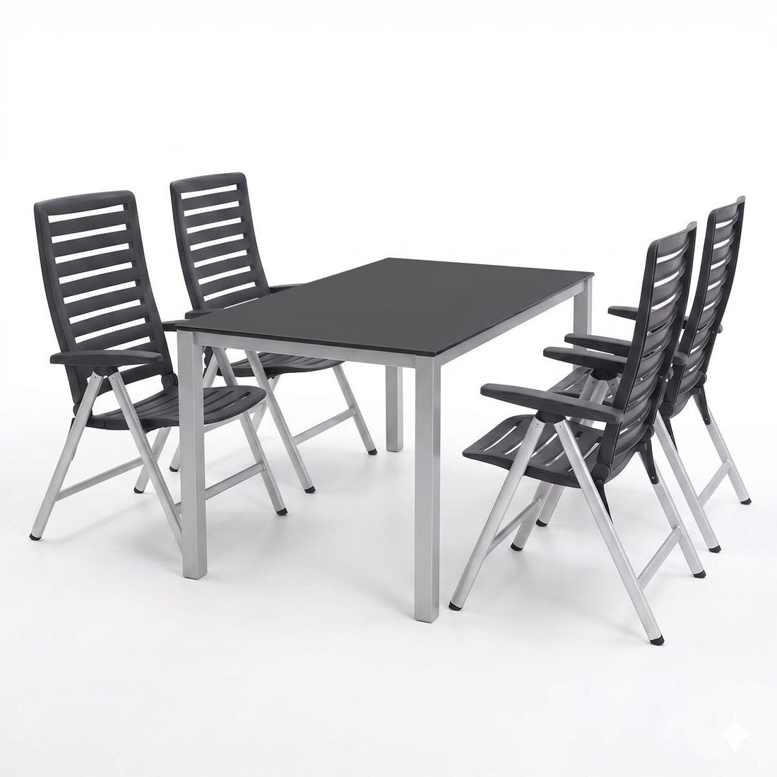 Kettler Wave Gartenmöbel-Set M (4 Plätze) Tisch 160x95cm