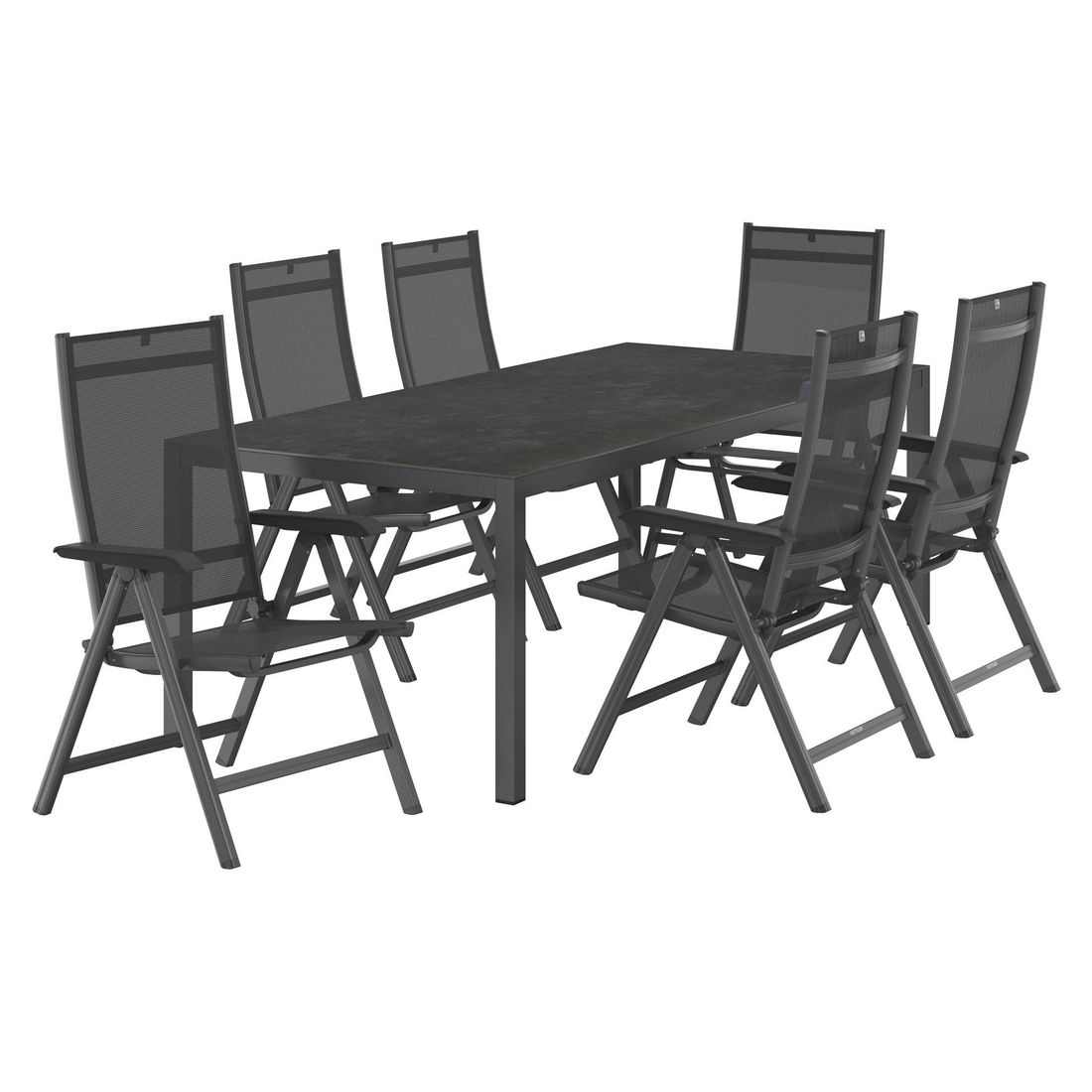 Kettler Basic Plus Gartenmöbel-Set L (6 Plätze) mit OUTLIV. Tisch 220x100cm