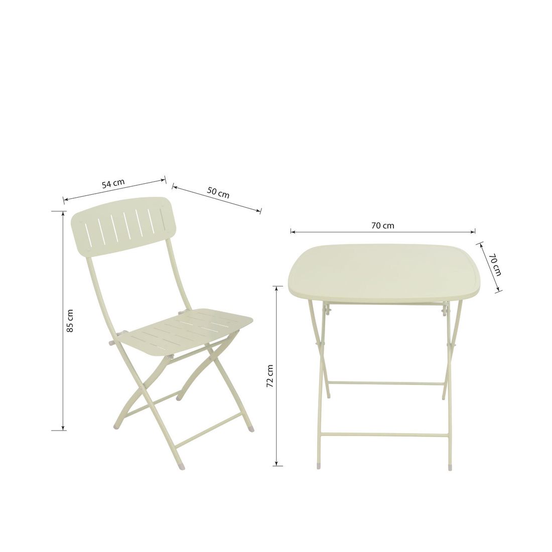 Sungörl Bora Bora Gartenmöbel-Set S (2 Plätze) Tisch 70x70cm