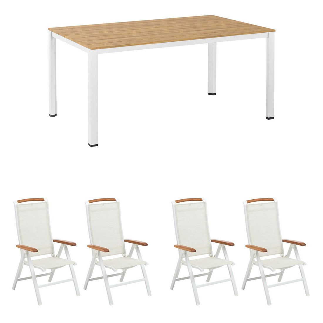 Kettler Memphis Gartenmöbel-Set M (4 Plätze) Tisch 160x95cm