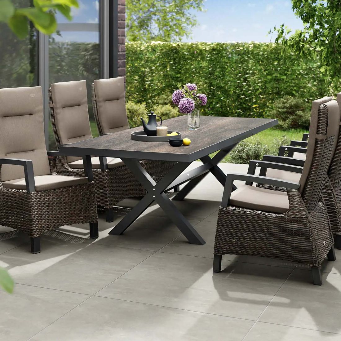 Siena Garden Sincro Ausziehtisch Aluminium/HPL
