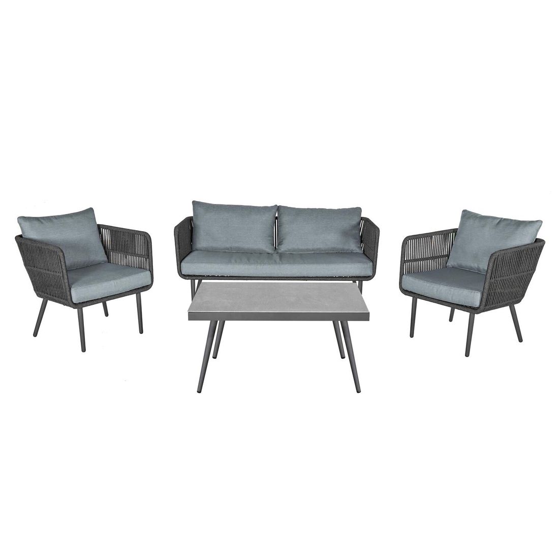 LC Garden Saigon Loungeset inkl. Loungetisch Stahl/Rope/Polyester