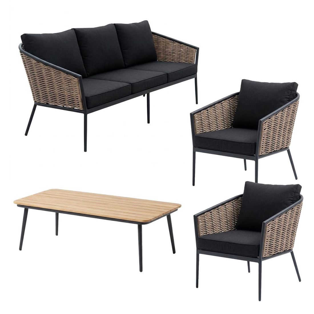 Acamp Ceres Loungeset inkl. Loungetisch Aluminium/Polyester