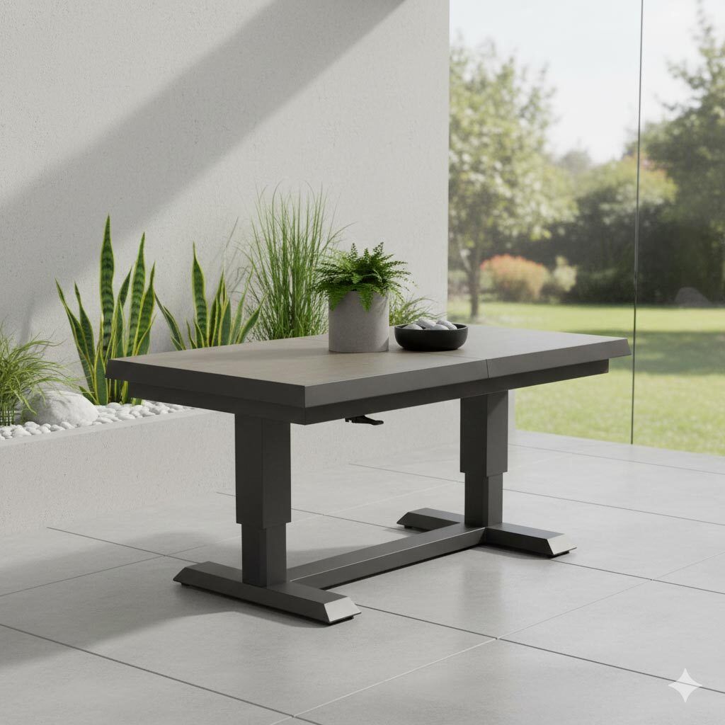 LC Garden Vivera-Stone Ausziehtisch 140/180x80cm Aluminium/Sinterstone