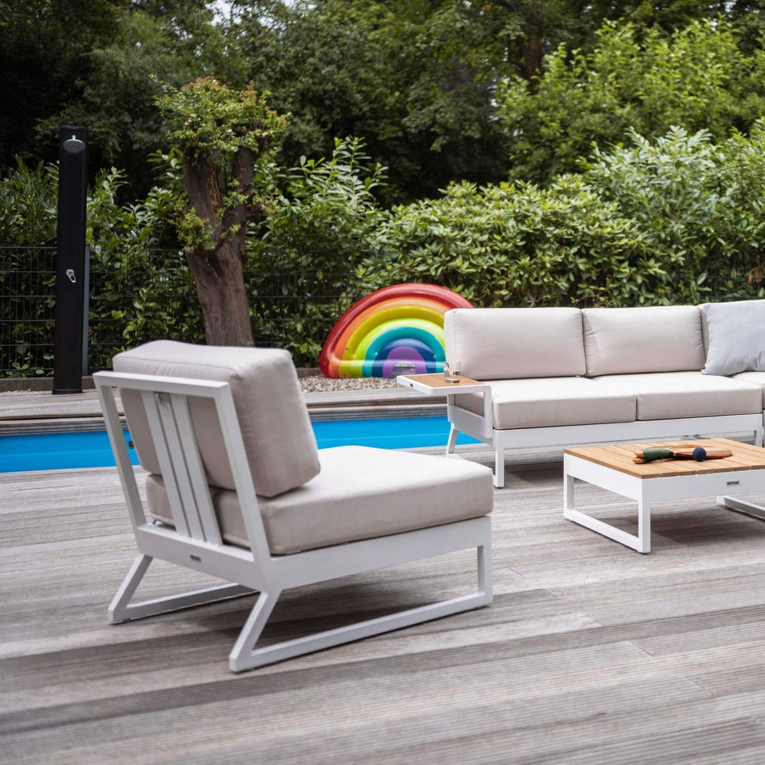 Kettler Ocean Skid Platform Mittelmodul Aluminium/Sunbrella