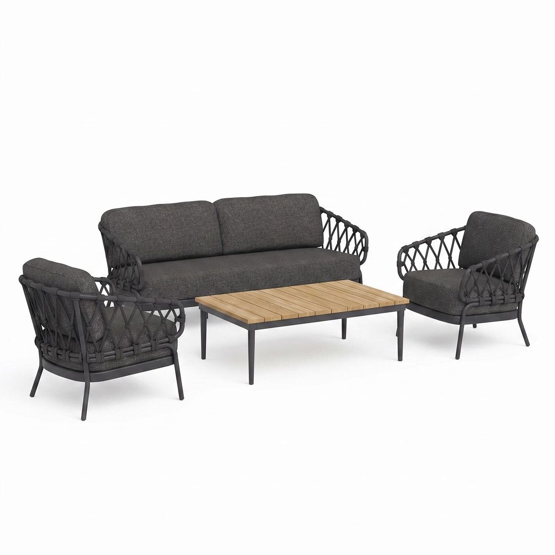 Tierra Outdoor Natal Loungeset inkl. OUTLIV. Loungetisch Aluminium/Rope/Olefin