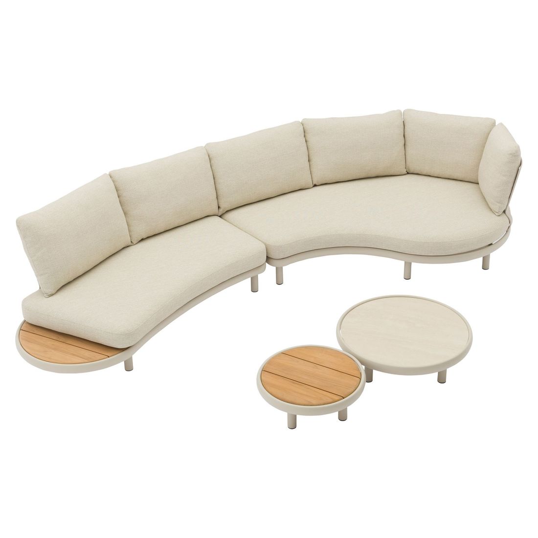 Zebra Wave Loungeset inkl. Loungetisch Aluminium/Sunproof