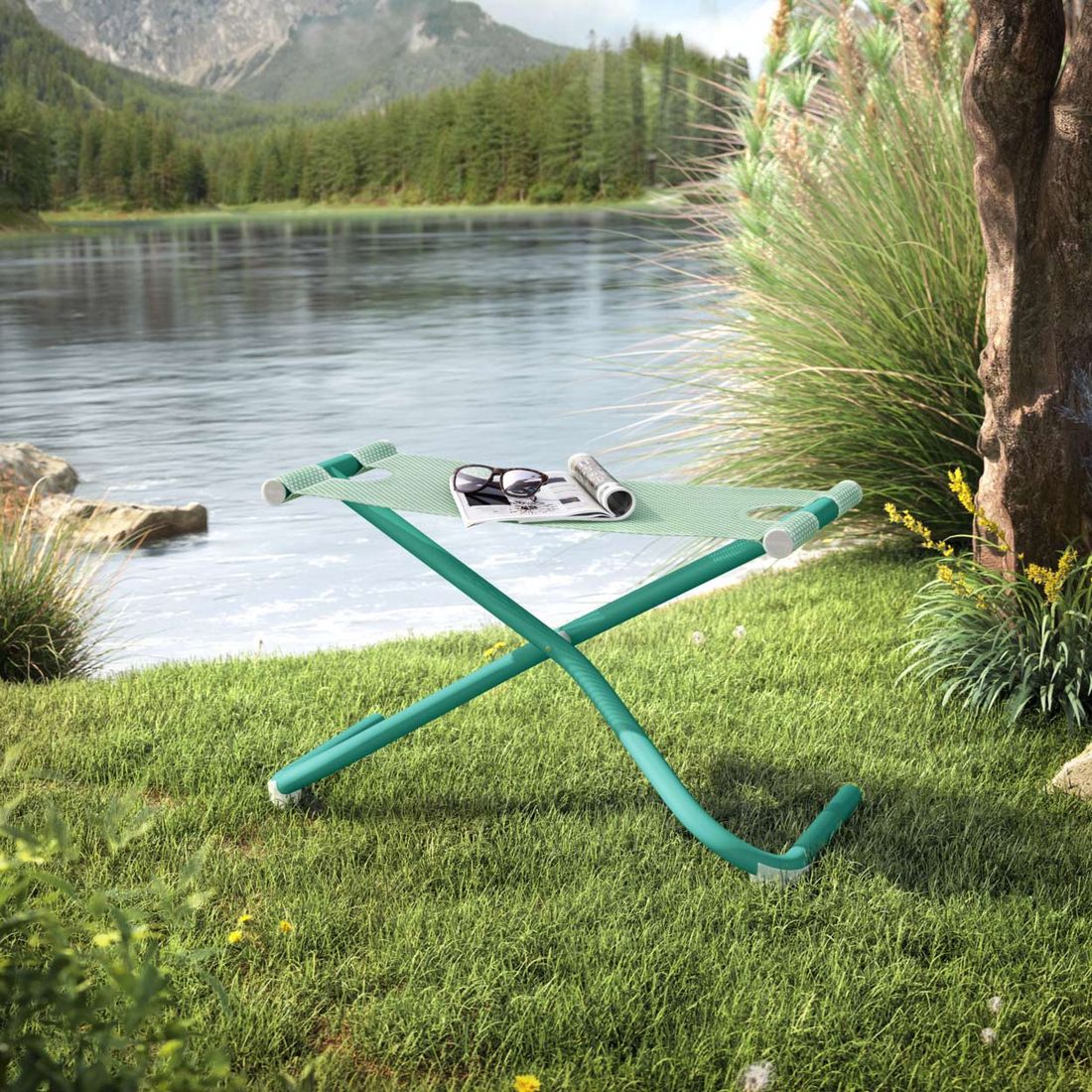 emu Snooze Gartenhocker Stahl/Emu-Tex