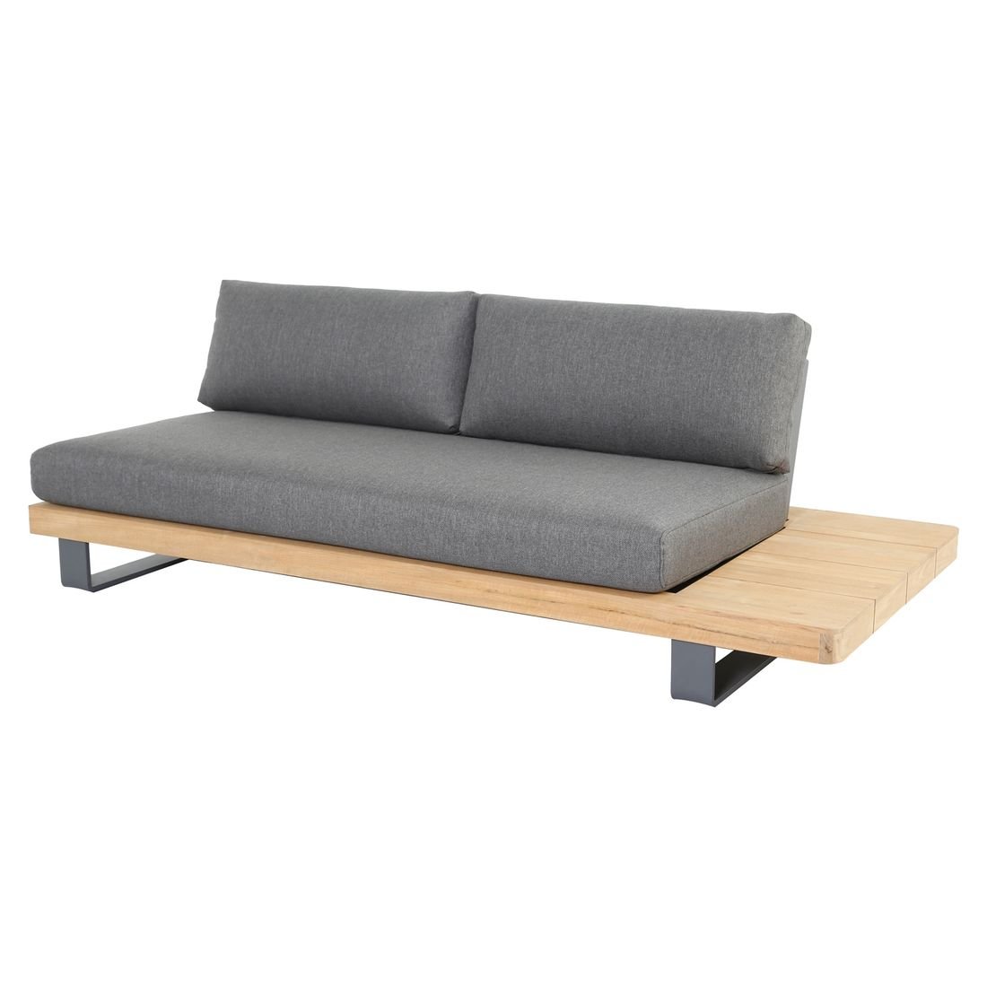 OUTLIV. New York Ecklounge inkl. Loungetisch Aluminium/Teak/Olefin