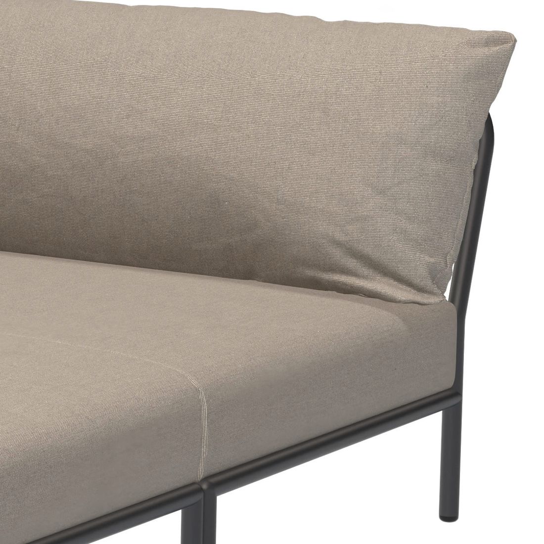Houe Level 2 Cozy Eck-/Endmodul Aluminium/Sunbrella