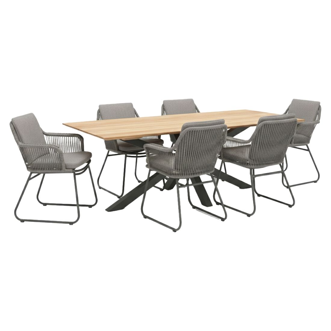 LifestyleGarden Viborg Gartenmöbel-Set L (6 Plätze) Tisch 216x98,5cm