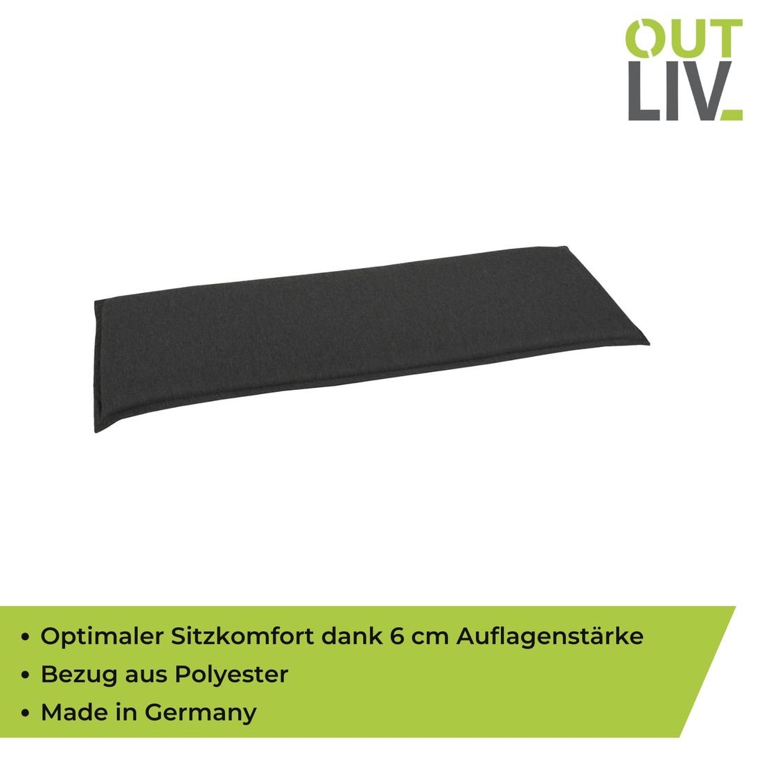 OUTLIV. 3-Sitzer Bankauflage 148x48x6cm