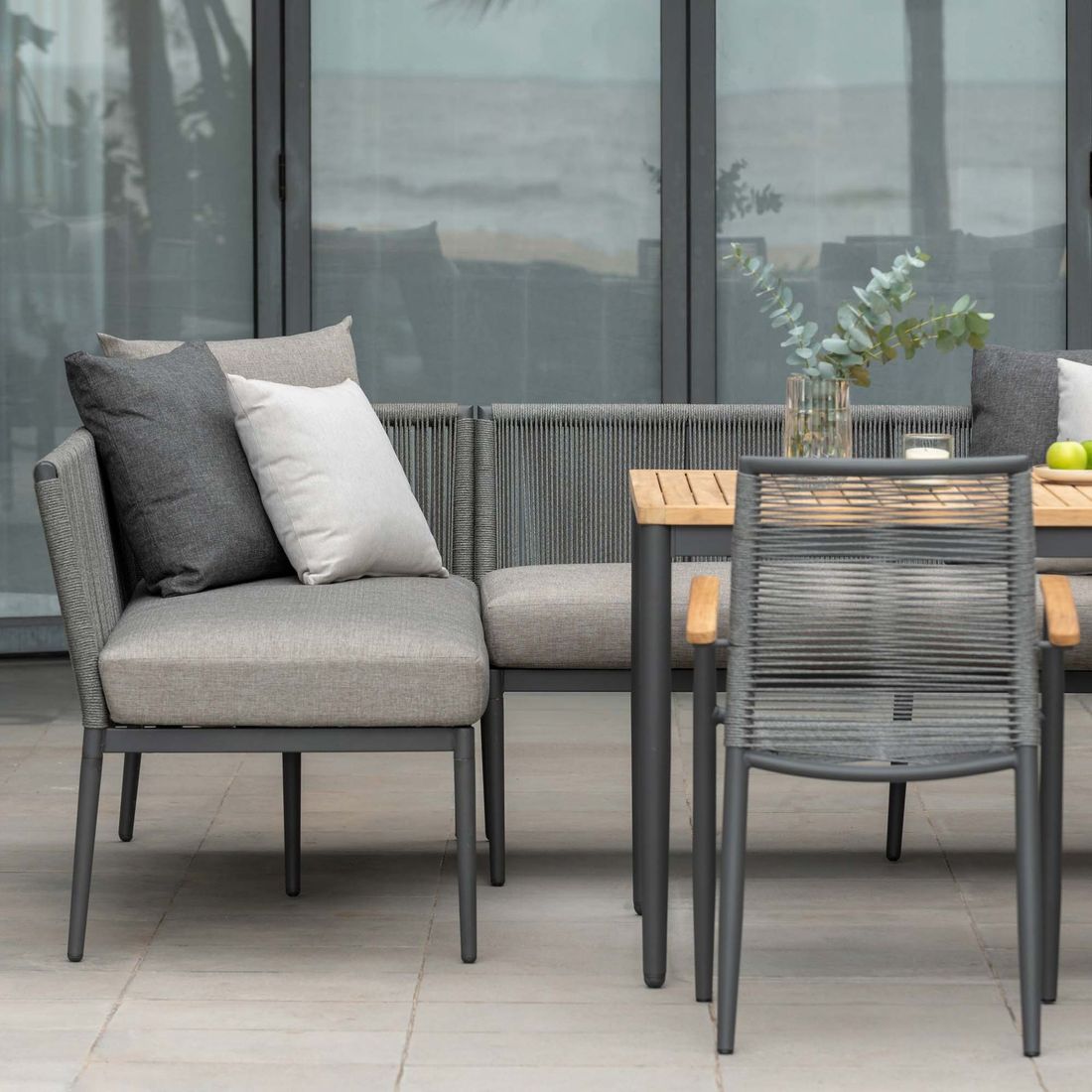 LifestyleGarden Topaz Gartenmöbel-Set L (6 Plätze) Tisch 144x90cm