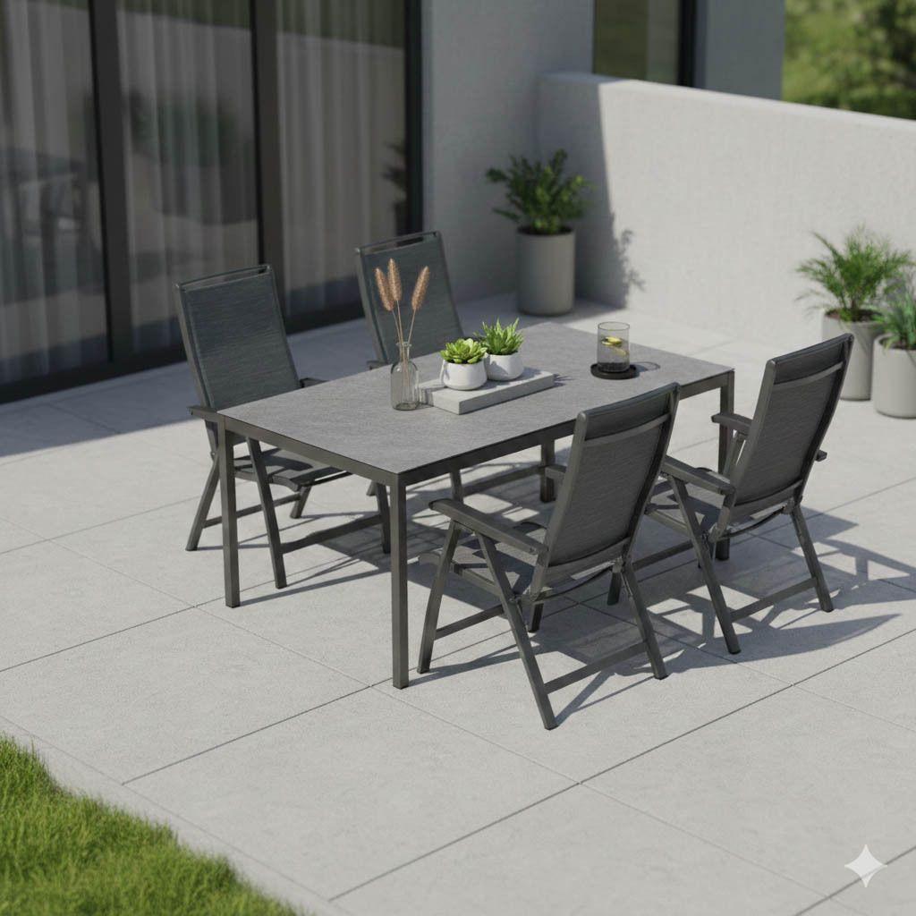 Kettler Forma II Gartenmöbel-Set M (4 Plätze) mit OUTLIV. Tisch 160x100cm