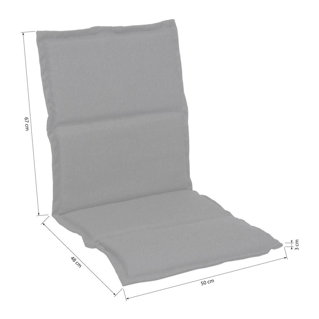 Stern Gartenstuhlauflage Mittellehner 50x115cm Kunstfaser