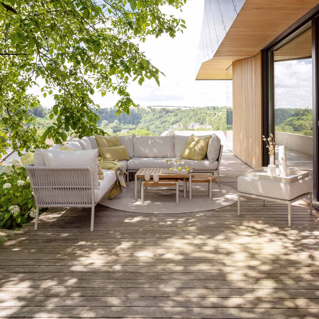 Stern Romy Eck-/Endmodul Aluminium/Rope/Outdoorstoff