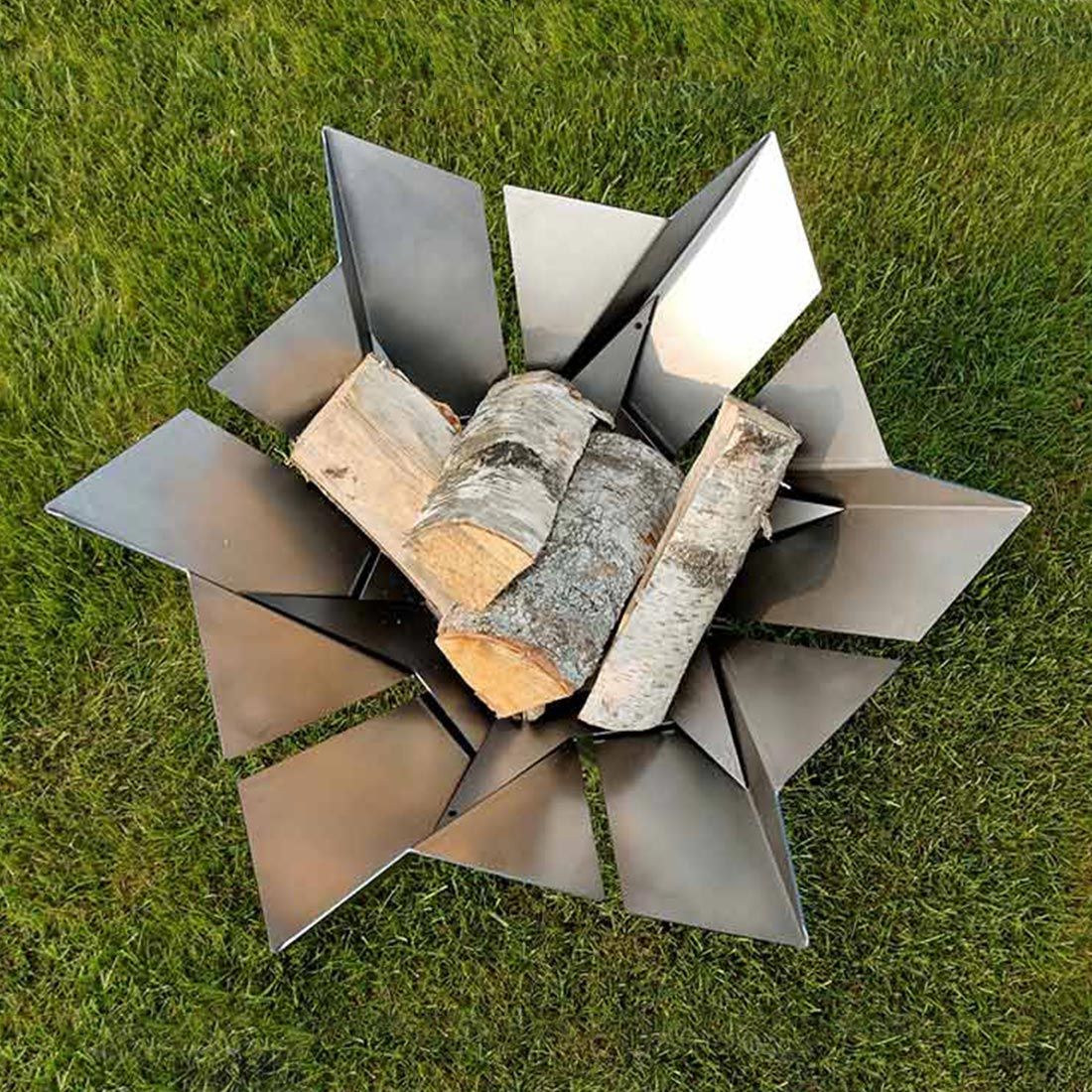 SvenskaV Phoenix Design-Feuerkorb Edelstahl Ø65 cm