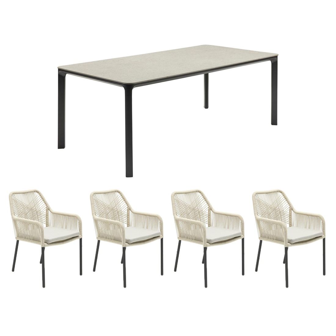 LC Garden Stilo Gartenmöbel-Set Tisch 160x90cm