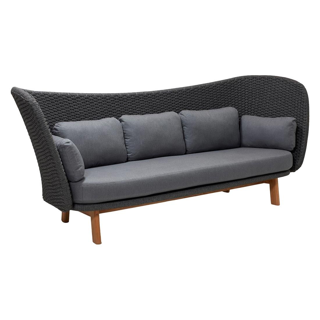 Cane-Line Peacock Wing Gartenloungesofa Teak/Rope/Acryl