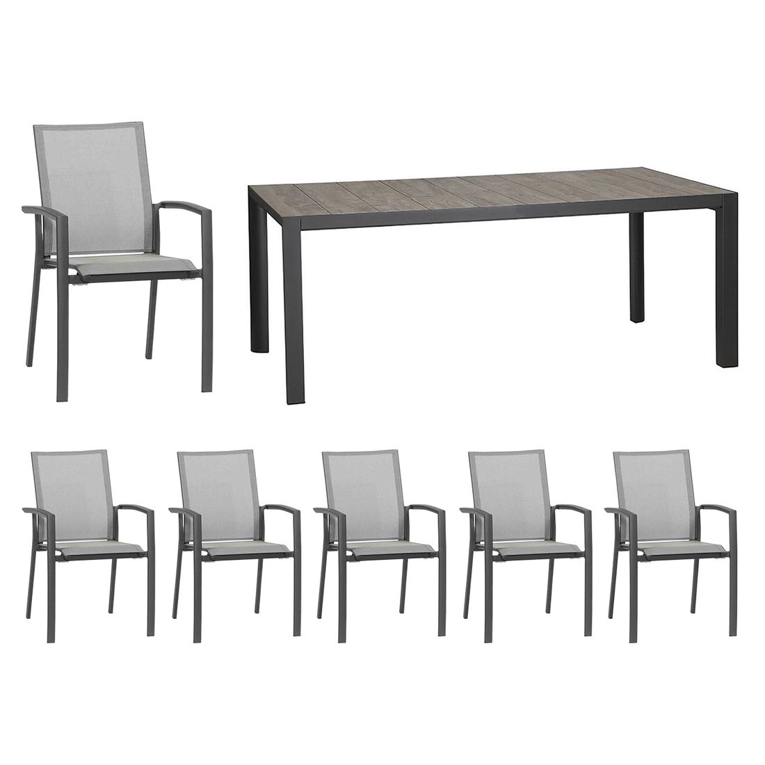 Siena Garden Velia Gartenmöbel-Set L (6 Plätze) Tisch 182x100cm