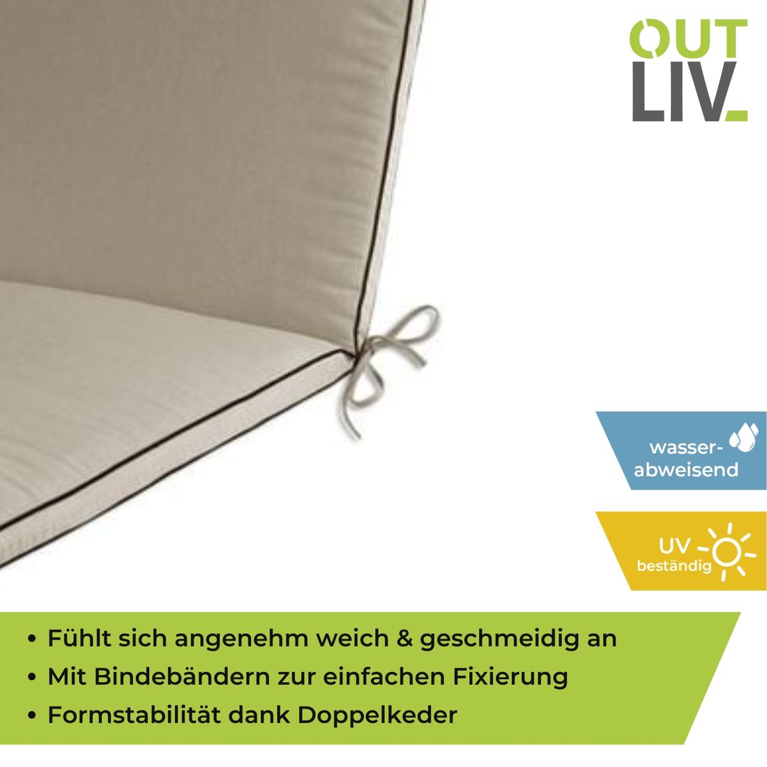 OUTLIV. Romeo Elegance Gartenliegenauflage 60x190cm Dralon