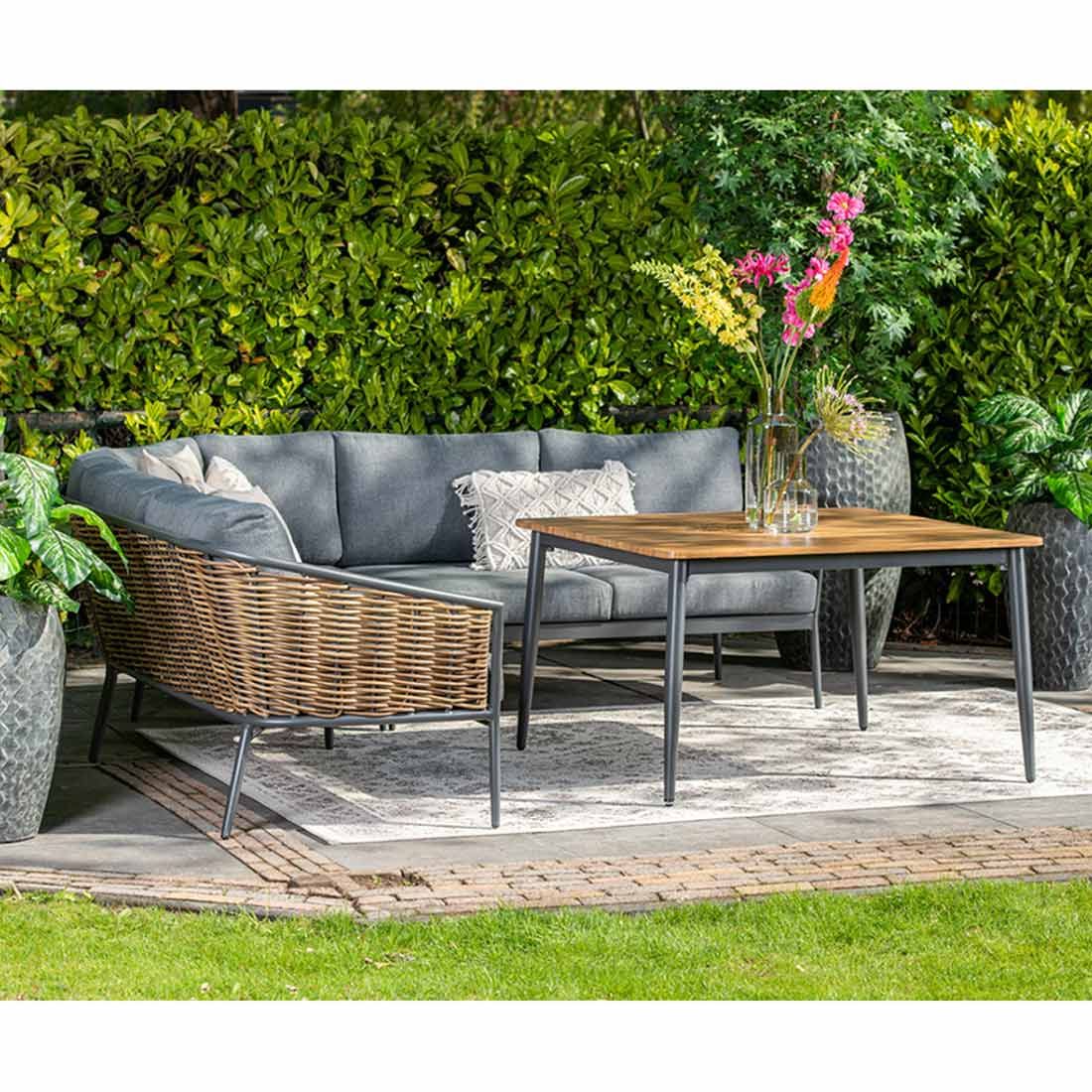 Garden Impressions Bali Dininglounge 4-tlg. Aluminium/Rattan