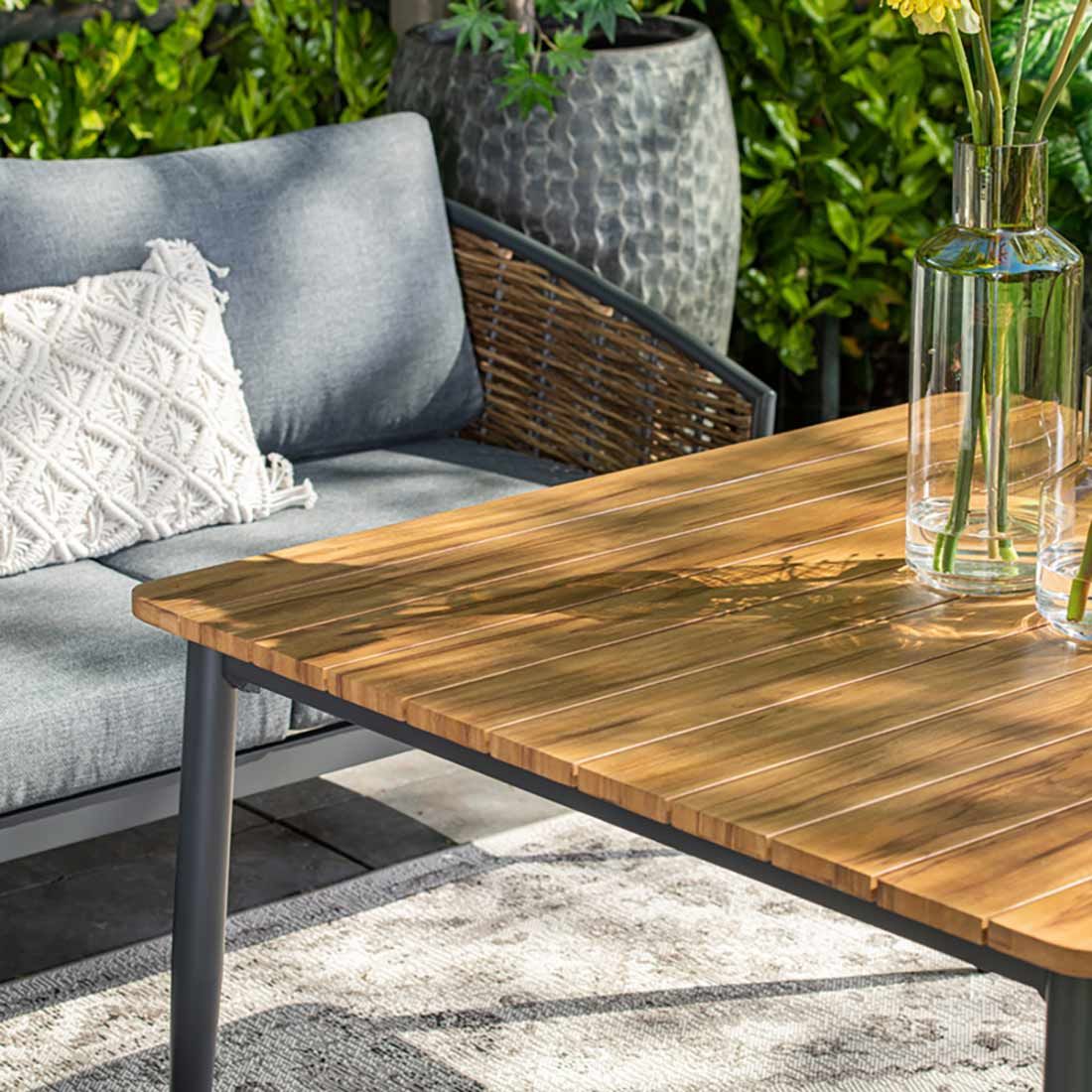 Garden Impressions Bali Dininglounge 4-tlg. Aluminium/Rattan