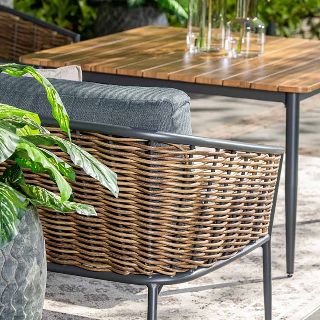 Garden Impressions Bali Dininglounge 4-tlg. Aluminium/Rattan