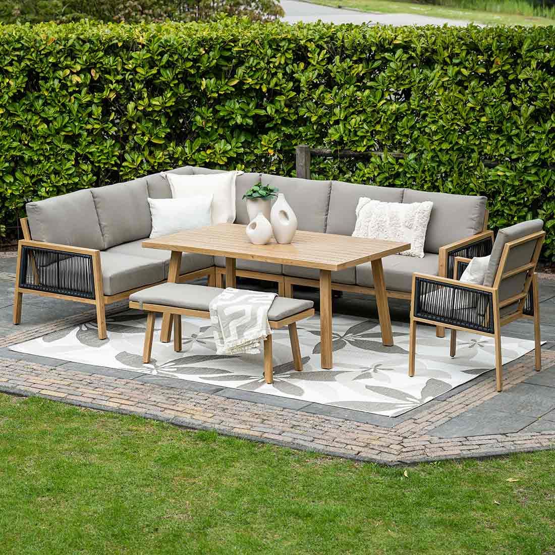 Garden Impressions Decala Dininglounge 5-tlg. Aluminium/Rope/Textilene