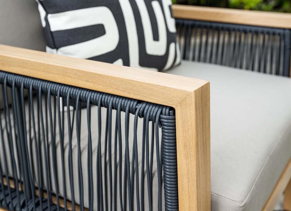 Garden Impressions Decala Loungeset inkl. Loungetisch Aluminium/Rope/Polyester Teaklook