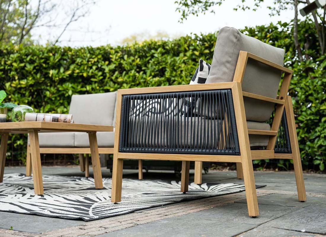 Garden Impressions Decala Loungeset inkl. Loungetisch Aluminium/Rope/Polyester Teaklook