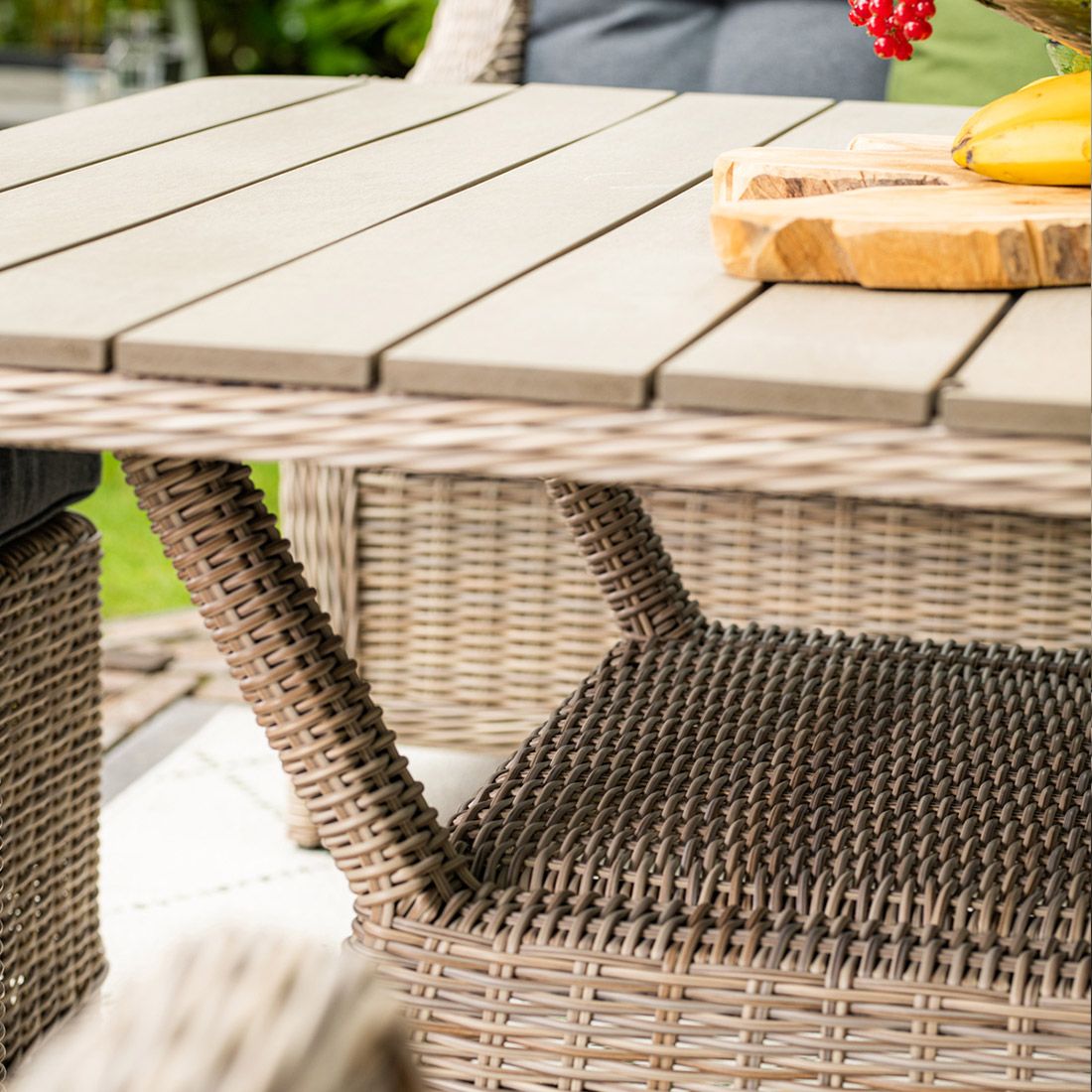 Garden Impressions Milwaukee Gartentisch 126,5x126,5cm Geflecht/Kunststoff