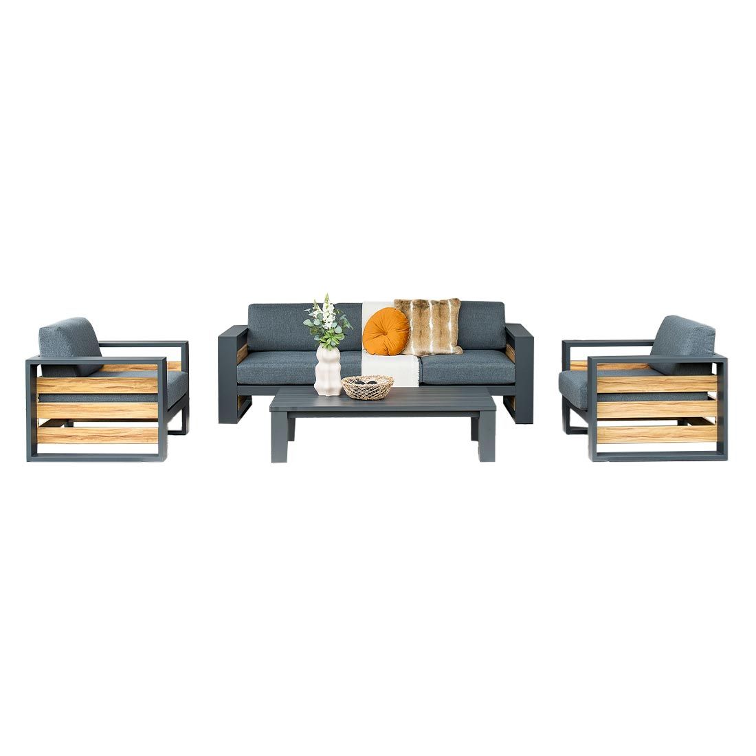 Garden Impressions Solo Loungeset 4-tlg. Aluminium/Polyester 