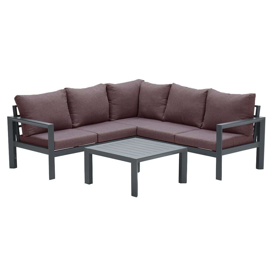 Garden Impressions Zion Ecklounge Aluminium/Polster + Tisch 75x75 cm