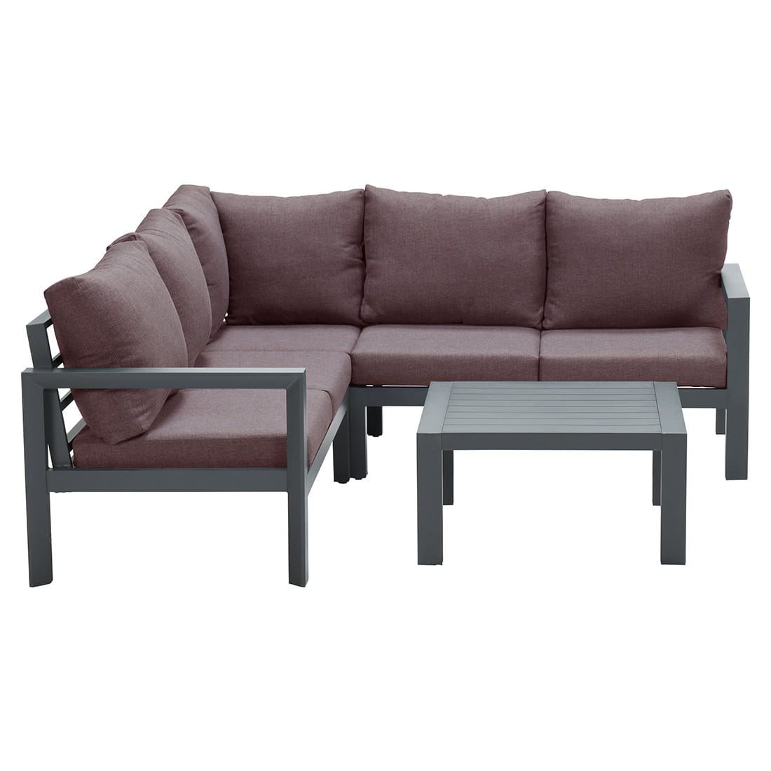 Garden Impressions Zion Ecklounge Aluminium/Polster + Tisch 75x75 cm