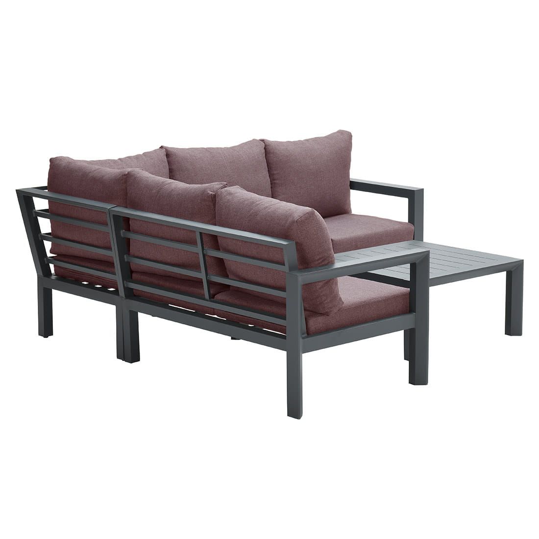 Garden Impressions Zion Ecklounge Aluminium/Polster + Tisch 75x75 cm