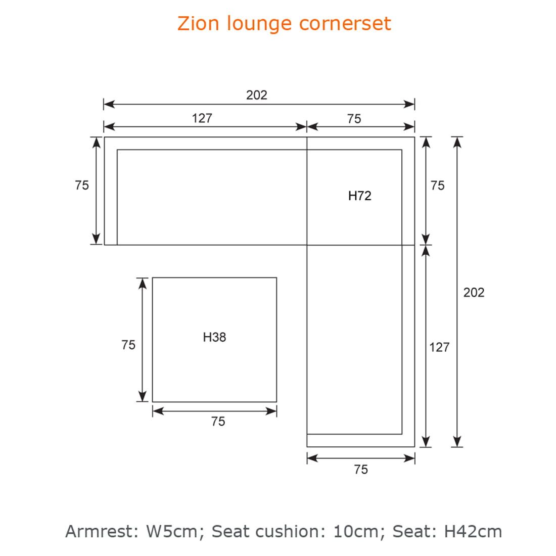 Garden Impressions Zion Ecklounge Aluminium/Polster