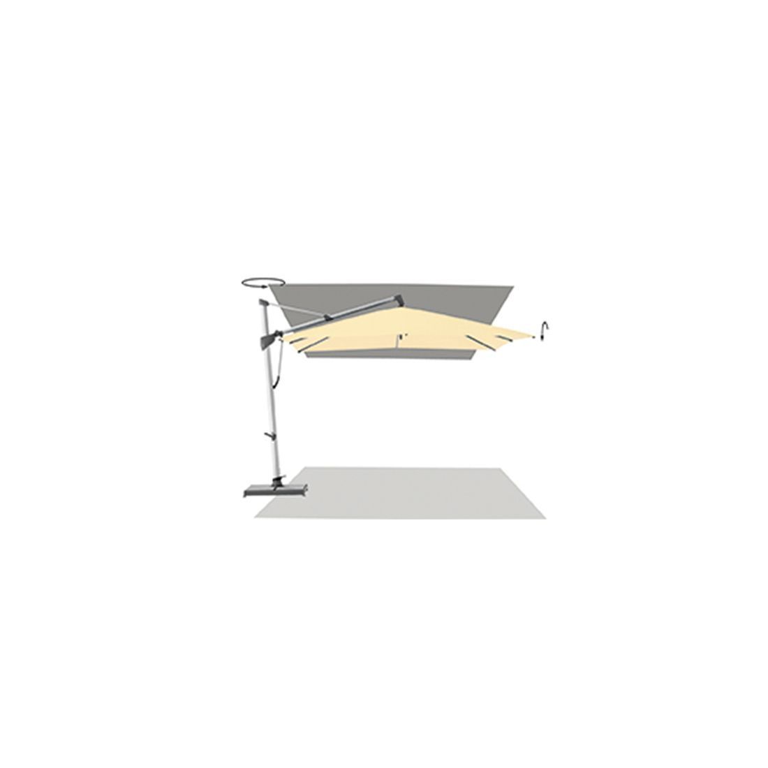 Glatz Sombrano S+ anthr. Ampelschirm 300x300cm -422