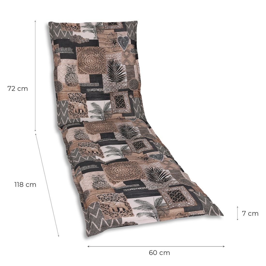 GO-DE Gartenliegenauflage 190x60x7cm Dessin 2968