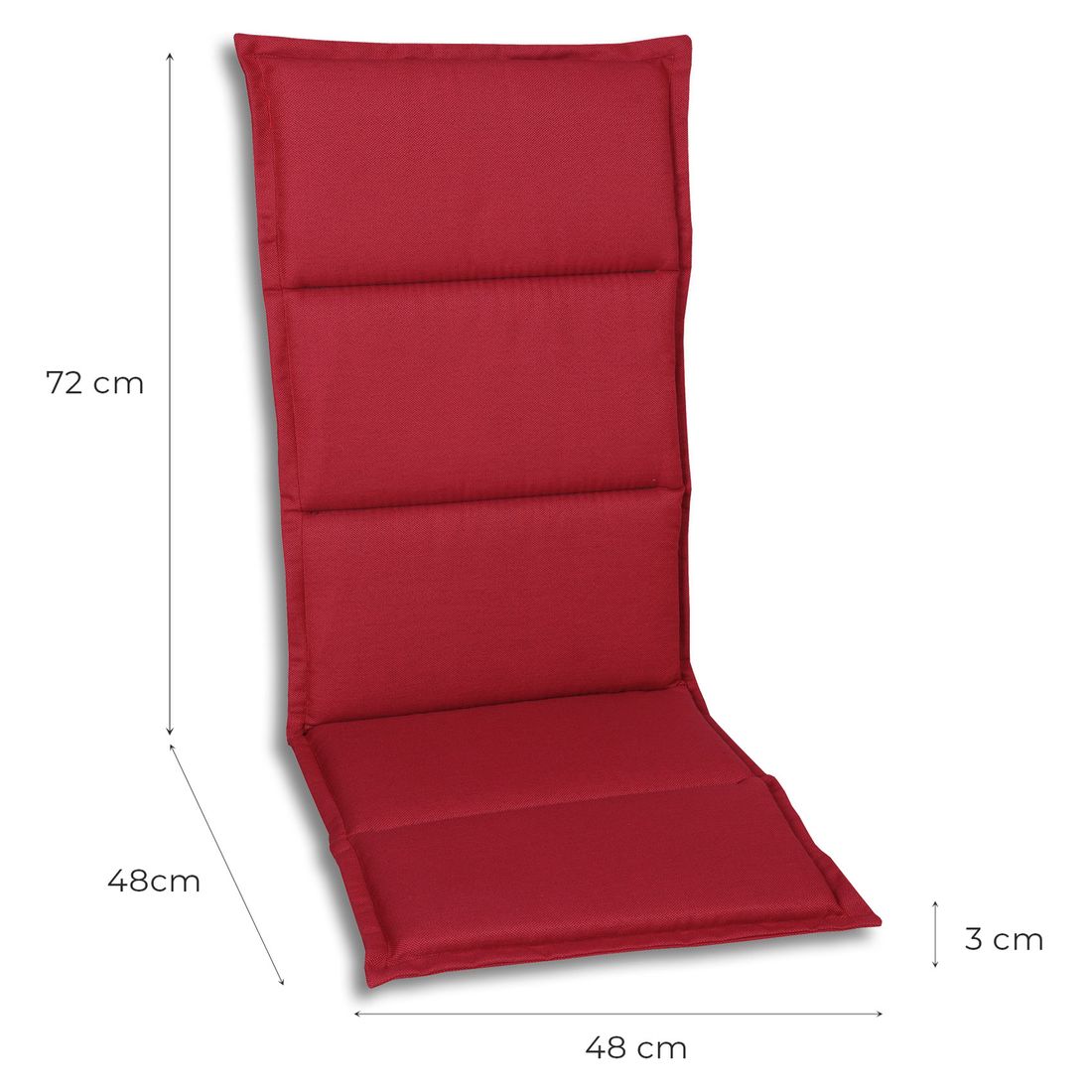 GO-DE Sesselauflage hoch 120x48x3 cm Polyester Dessin 17932