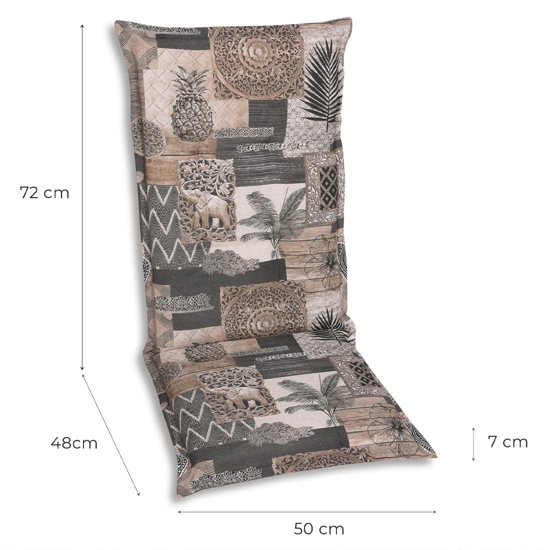 GO-DE Gartenstuhlauflage Hochlehner 50x120cm Mischgewebe