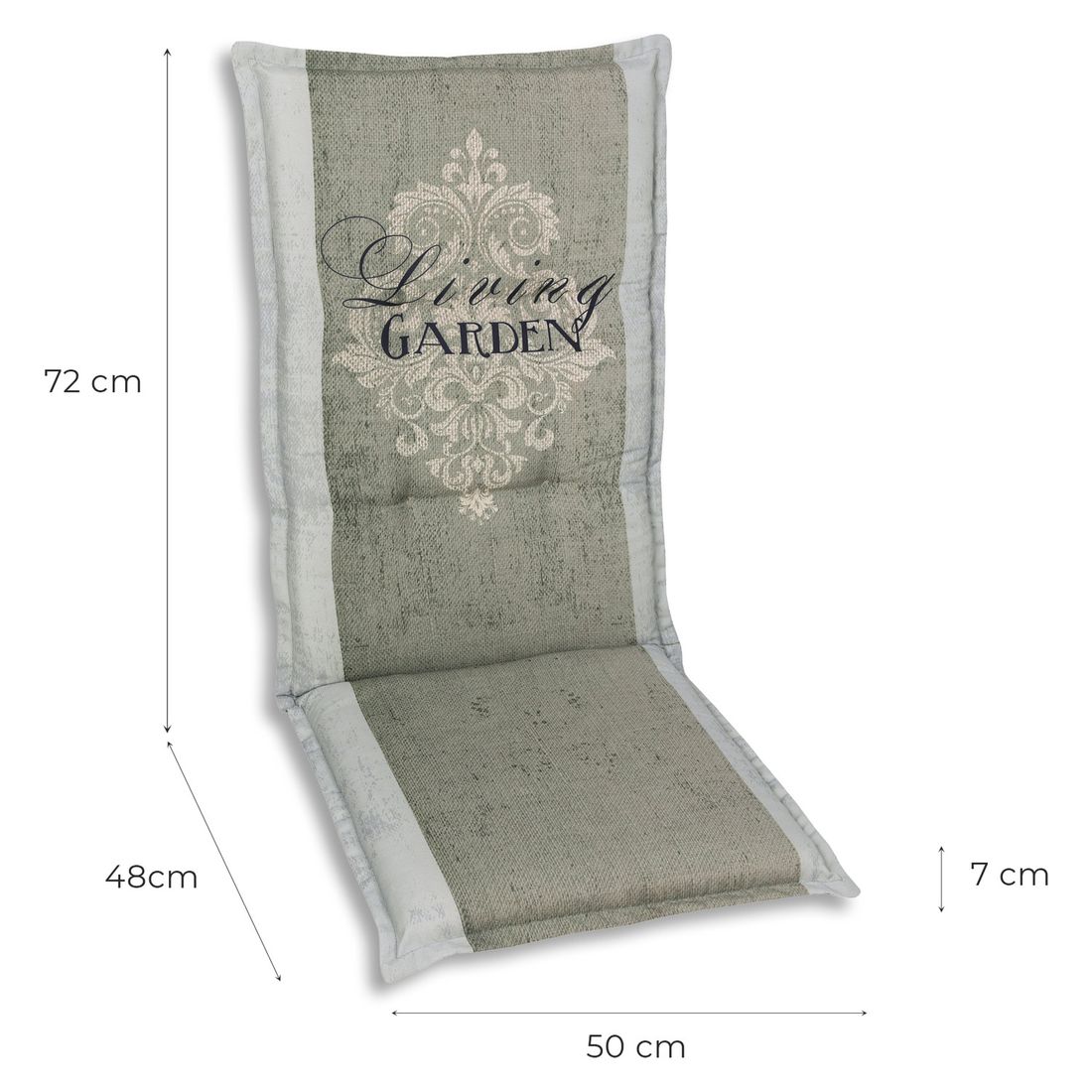 GO-DE Gartenstuhlauflage Hochlehner 50x120cm Mischgewebe