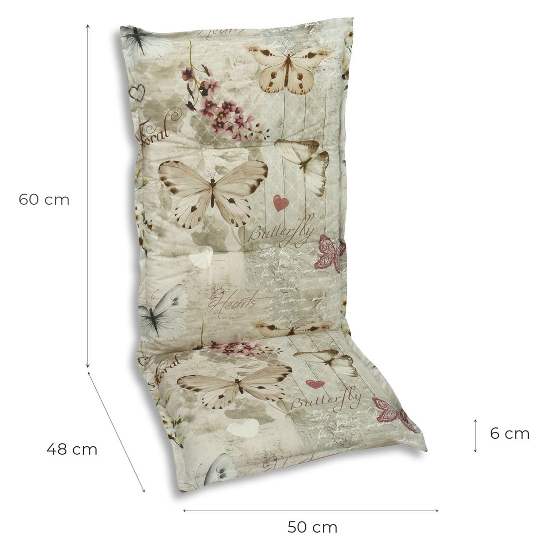 GO-DE Gartenstuhlauflage Mittellehner 50x108cm Mischgewebe